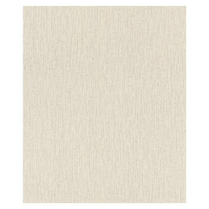 Rasch Florentine III Vliestapete Textile Stoffoptik (Greige, Uni, 10,05 x 0,53 m)