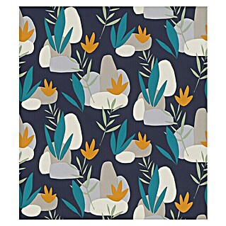 Rasch Salsa Vliestapete Pflanzen (Blau, Floral, 10,05 x 0,53 m)