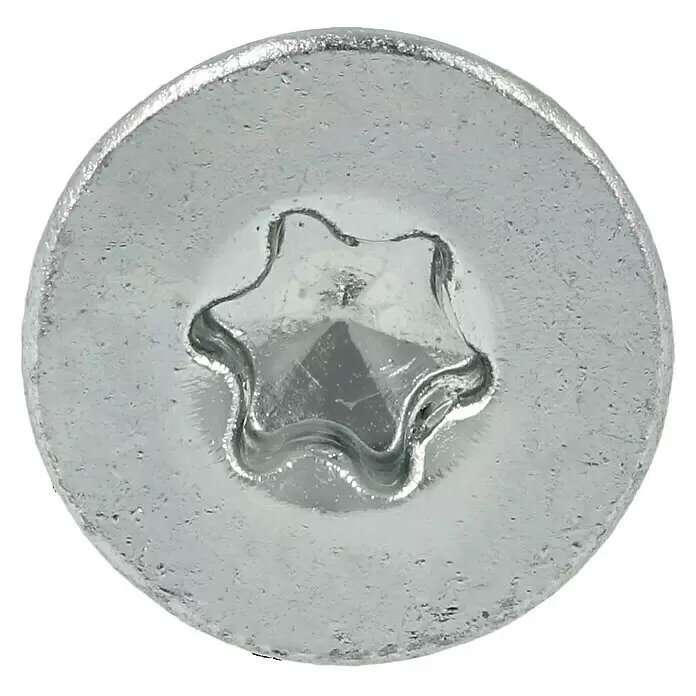 Profi Depot Spanplattenschraube VZ - Ø x L: 4 x 40 mm, 1.000 Stk., Verzinkt - Silberner Schraubenkopf mit sechszackigem Torx-Antrieb.