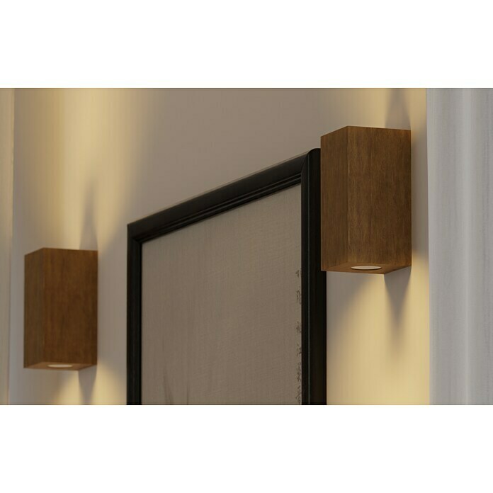 Spotlight LED-Wandleuchte Wood (5 Warmweiß) 10 x BAUHAUS Eiche, W, cm, x Dream 10 x 10 | H: x L B