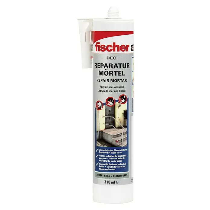 Fischer Reparaturmörtel PremiumFarbe: Zementgrau, 310 ml