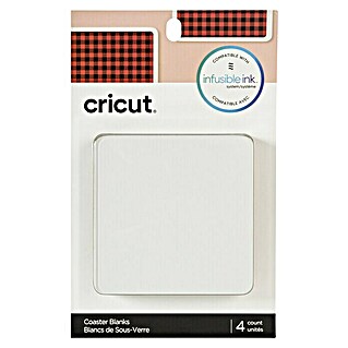 Cricut Untersetzer Infusible Ink Alu Coasters (4 Stk., Weiß, Passend für: Infusible Ink Transferfolie und Cricut Transferpresse™)