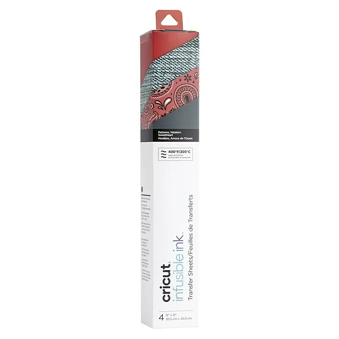 Cricut Transferfolie Infusible Ink - 4 Stk., Western Sweetheart, L x B: 30,5 x 30,5 cm - Cricut Infusible Ink Transfer Sheets mit Western Sweetheart Muster, ideal für individuelle Textildesigns und kreative Projekte.