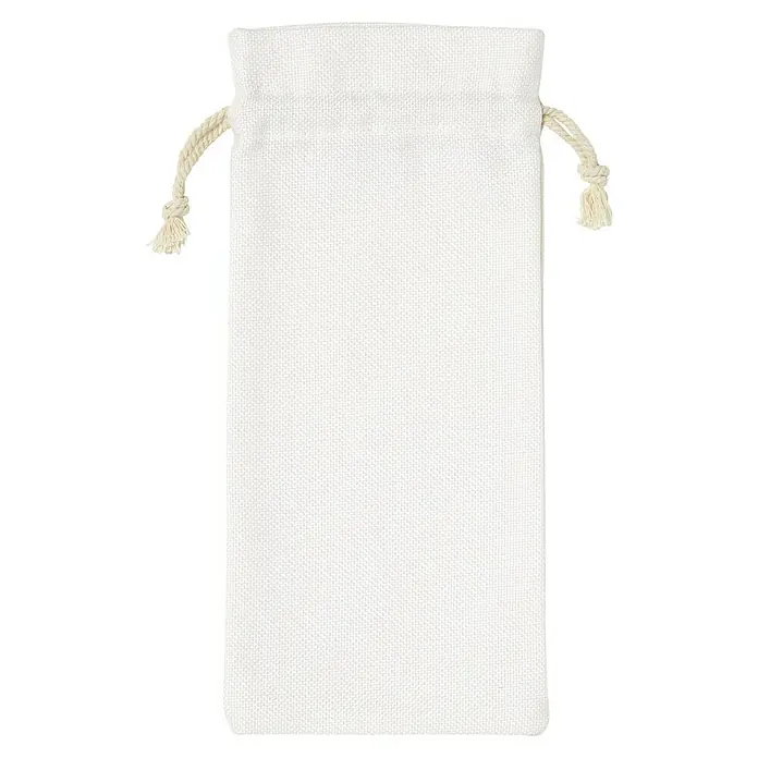 Cricut Flaschenhülle Ideal Infusible Ink - Weiß, 33 x 14,5 cm, Passend für: Cricut EasyPress™ - Ein weißer Baumwollbeutel mit Kordelzugverschluss, ideal zum Aufbewahren von kleinen Gegenständen und Schmuck, stilvoll und praktisch.