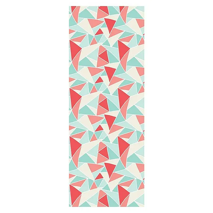 Cricut Joy Papier Deluxe Paper - 10 Stk., Kaleidoscope, 30 x 11,5 cm, Cricut Schneideplotter - Lebhaftes Dreiecksmuster in Koralle, Türkis und Creme. Perfekt für moderne Akzente in jedem Raum, bringt dieser Stoff Frische und Stil.