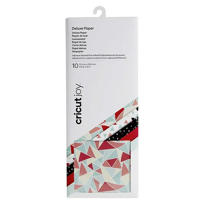 Cricut Joy Papier Deluxe Paper - 10 Stk., Kaleidoscope, 30 x 11,5 cm, Cricut Schneideplotter - Eine Packung Cricut Joy Deluxe Papier, ideal zum Basteln und Gestalten mit Ihrer Cricut Joy Schneidemaschine.