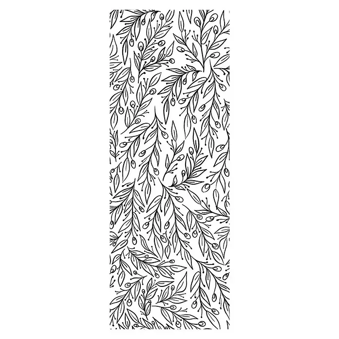 Cricut Joy Papier Deluxe Paper - 10 Stk., Schwaz/Weiß Botanicals, 30 x 11,5 cm, Cricut Schneideplotter - Schwarzes und weißes Olivenzweigmuster, perfekt für stilvolle Designs.