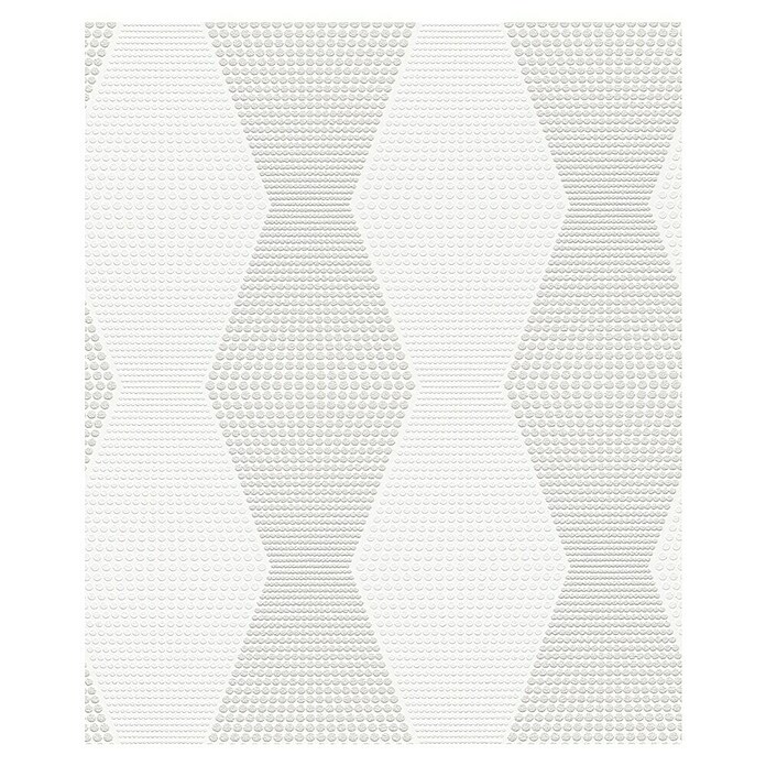 Rasch Wallton Vliestapete Dimension 3D-Retro-Streifen (Weiß, Grafisch, 10,05 x 0,53 m)