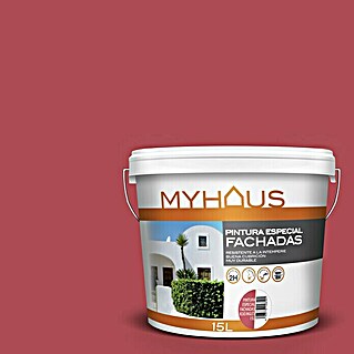 Pintura para fachadas Myhaus (Rojo, 15 l, Mate)