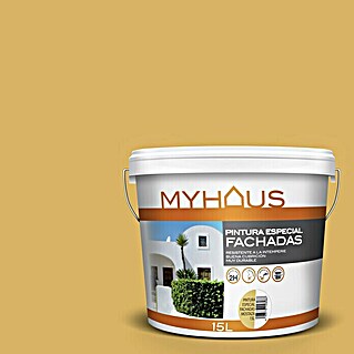 Pintura para fachadas Myhaus (Amarillo, 15 l, Mate)