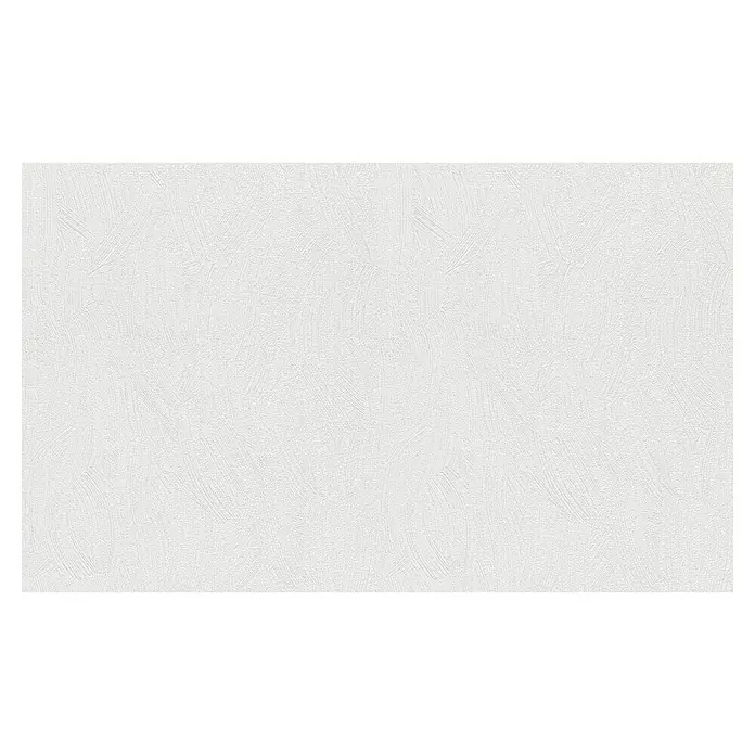 Rasch Wallton Vliestapete Putzstruktur Wischoptik - Weiß, Uni, 25 x 1,06 m - Nahaufnahme einer weißen Strukturtapete mit feinem, unregelmäßigem Muster, ideal für moderne Innenräume und Akzente.
