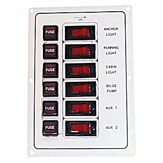 Panel con interruptores (An x Al: 11,5 x 11 cm, 4 interruptores, Blanco)