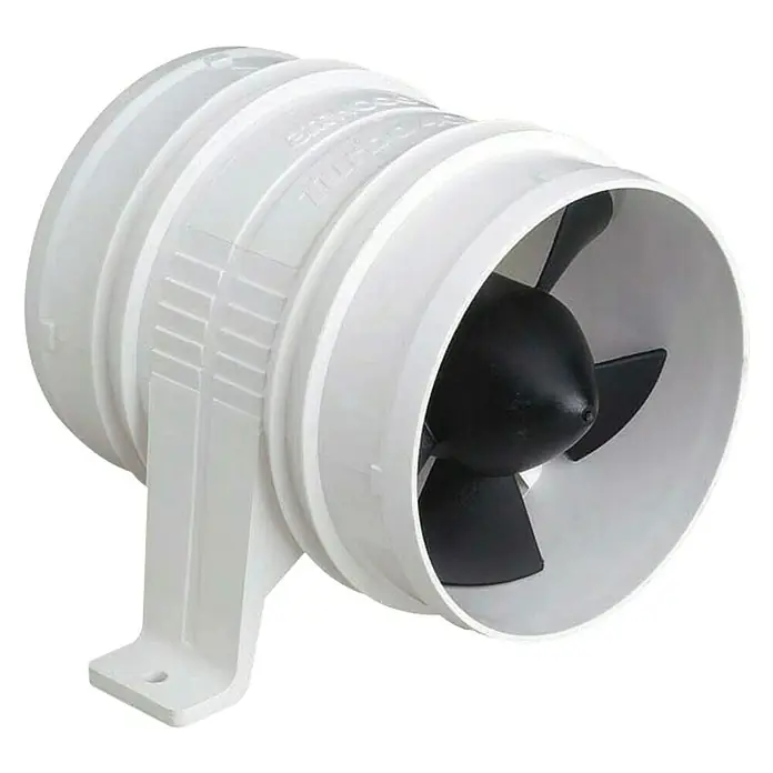 Extractor Atwood - Blanco, Diámetro: 100 mm - Hélice de proa blanca con hélice negra, perfecta para barcos y yates, que mejora la maniobrabilidad a bajas velocidades.