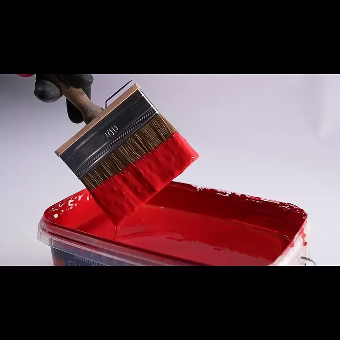 swingcolor Premium Flächenstreicher - Breite Borsten: 100 mm, Kunst- und Naturborstenmischung, Naturholz - Swingcolor Premium Flächenstreicher
