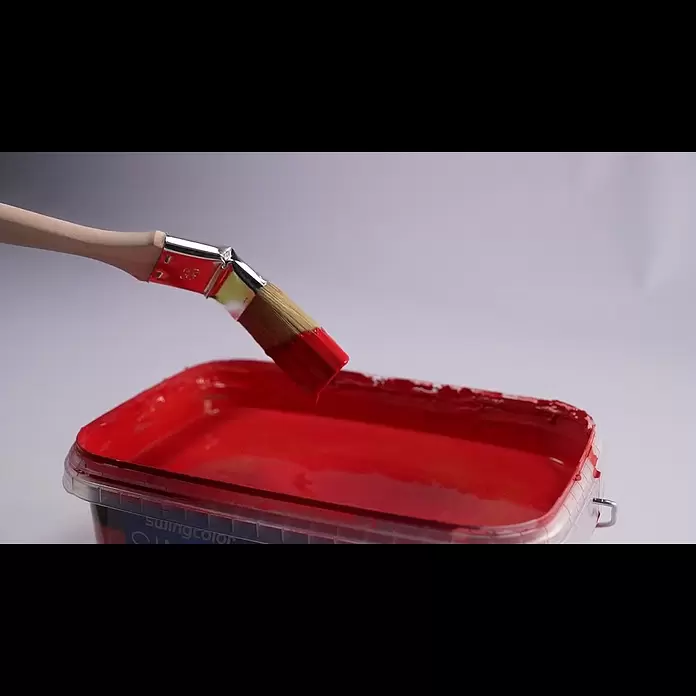 swingcolor Premium Heizkörperpinsel - Breite Borsten: 35 mm, Kunststoffborsten, Naturholz - Swingcolor Premium Heizkörperpinsel