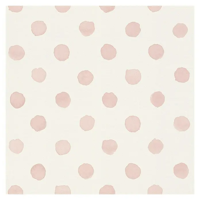 Rasch Bambino XIX Vliestapete Punkte - Rosa, Grafisch, 10,05 x 0,53 m - Rosa Tupfenmuster. Ein elegantes Muster mit zarten, rosa Farbtupfen auf einem hellen Hintergrund. Perfekt für eine sanfte, verspielte Dekoration.