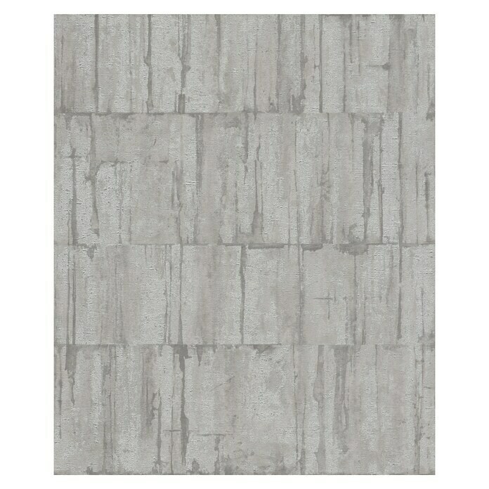 Barbara Home Collection Vliestapete Metallplatten (Grau, Metalloptik, 10,05 x 0,53 m)