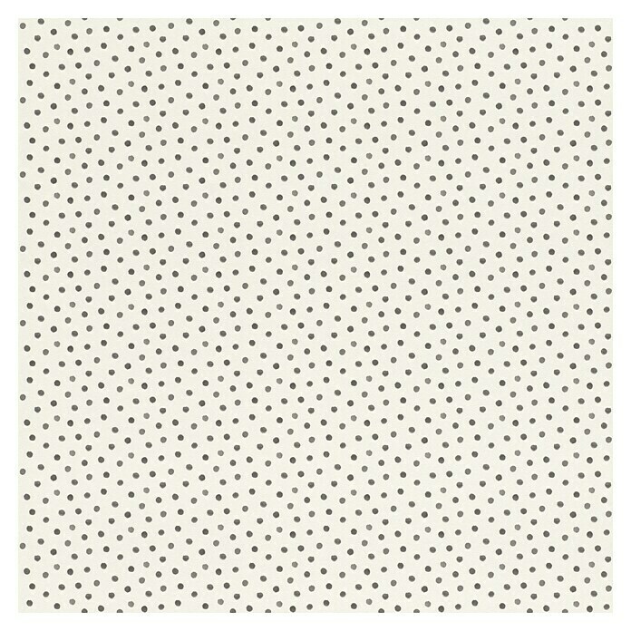 Rasch Bambino XIX Vliestapete Pünktchen (Schwarz-Weiß, Grafisch, 10,05 x 0,53 m)