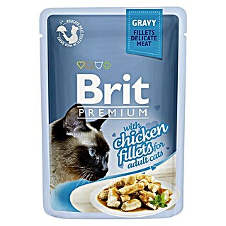 Brit Premium Comida húmeda para gatos Adultos (85 g, Pollo)