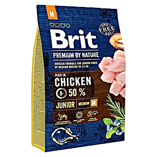 Brit Premium Pienso seco para perros Nature Junior M (3 kg, 1 meses - 12 meses, Pollo)