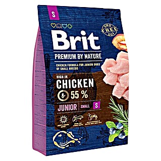Brit Premium Pienso seco para perros Nature Junior S (3 kg, 1 meses - 12 meses, Pollo)