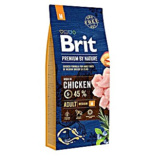 Brit Premium Pienso seco para perros Nature Adult M (15 kg, Pollo)