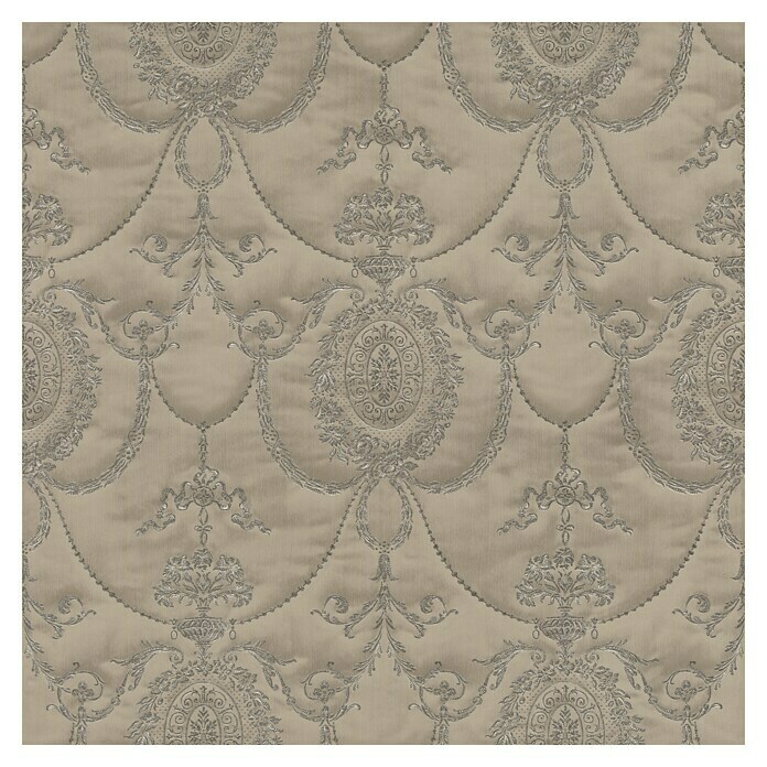 Rasch Trianon XIII Vliestapete (Taupe, Ornament, 10,05 x 0,53 m) | BAUHAUS