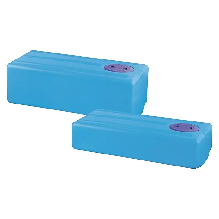 Barril de agua - Volumen: 32 l, Azul - Dos bloques de hielo azules de diferentes tamaños, ideales para mantener fríos los alimentos y bebidas.