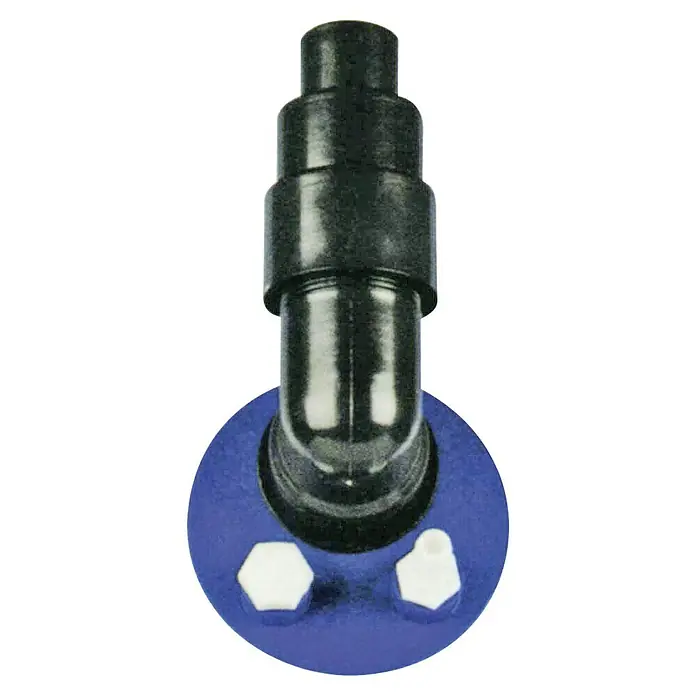 Barril de agua flexible - Volumen: 100 l, Azul, Rectangular - Válvula negra con base azul y dos tornillos blancos. Un componente robusto y fiable para diversas aplicaciones.