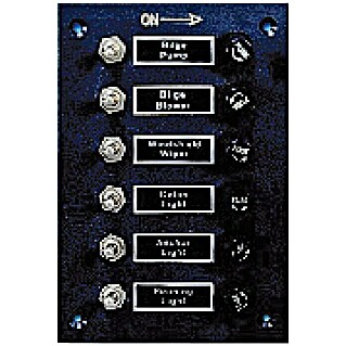 Panel con interruptores (An x Al: 11,5 x 9,2 cm, 3 interruptores, Negro)