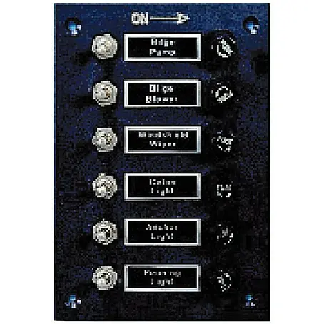 Panel con interruptores