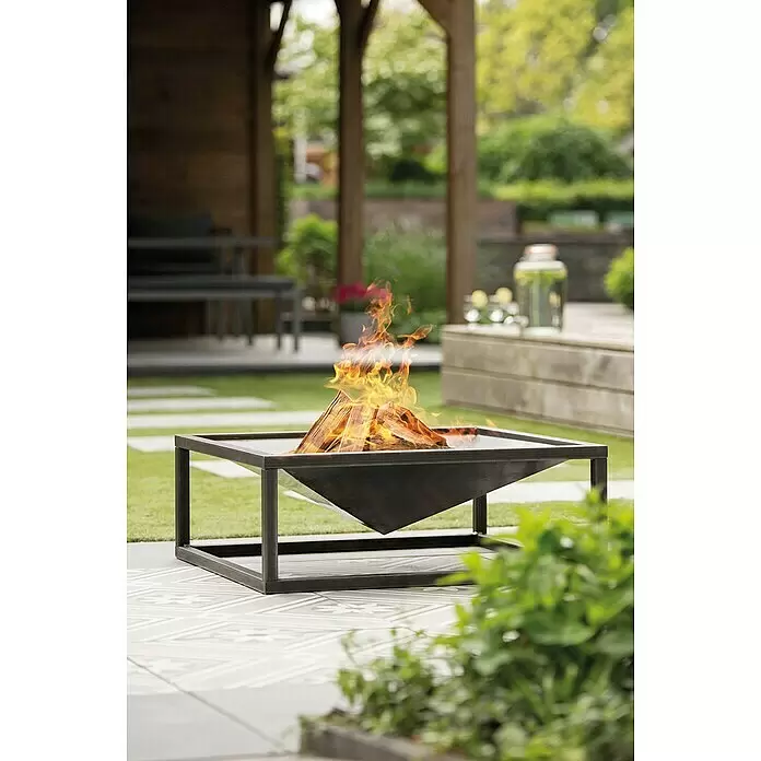 RedFire Feuerschale Tervo - L x B x H: 80 x 80 x 30 cm - Stimmungsaufnahme