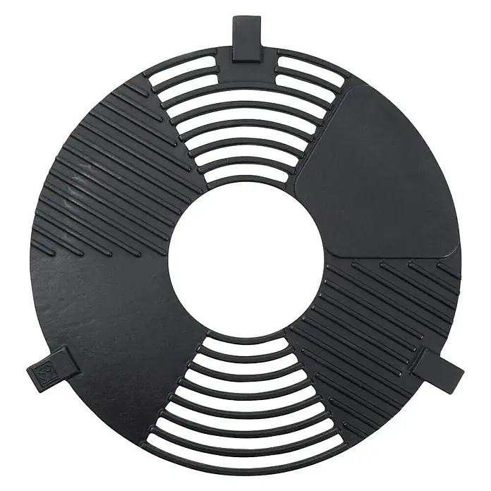 RedFire Plancha-Grill - Ø x H: 72 x 68 cm, Stahl, Schwarz - Schwarzer runder Baumrost aus Gusseisen, ideal für den Schutz von Bäumen in städtischen Umgebungen. Robuste Konstruktion für Langlebigkeit.