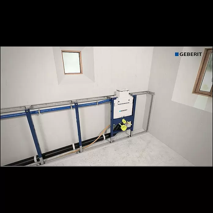 Geberit Duofix WC-Vorwandelement Omega 111.003.00.1 - 2-Mengen-Spülung, 17 x 50 x 82 cm - Geberit Duofix Omega - Installation