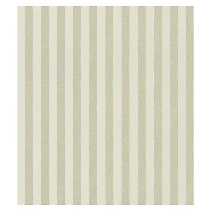 Rasch Trianon XIII Vliestapete - Beige, Streifen, 10,05 x 0,53 m - Das Bild zeigt ein stilvolles Tapetenmuster mit senkrechten Streifen in sanften Beige- und Weißtönen, ideal für eine elegante Raumgestaltung.