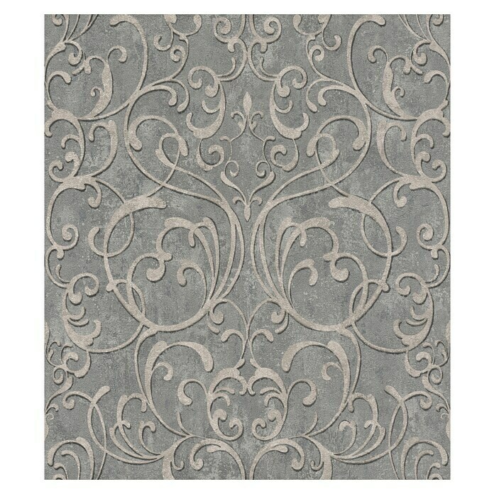 Rasch Tapetenwechsel 2 Vliestapete (Grau, Ornament, 10,05 x 0,53 m)