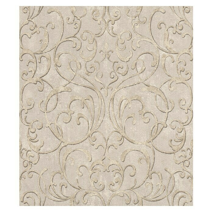 Rasch Tapetenwechsel 2 Vliestapete (Taupe, Ornament, 10,05 x 0,53 m)