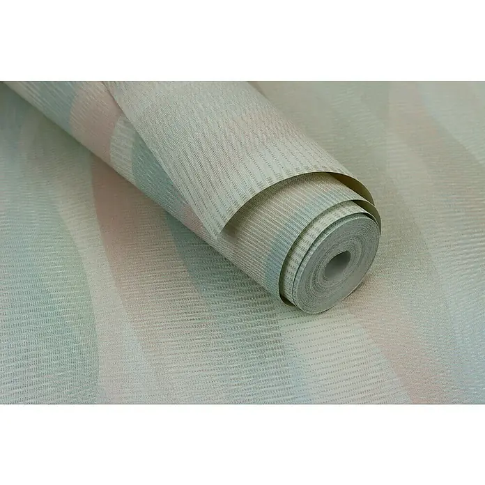 Rasch Tapetenwechsel 2 Vliestapete - Creme, Wellen, 10,05 x 0,53 m - Eine Rolle stilvolle Tapete mit einem subtilen Streifenmuster und sanften Farbtönen, die jedem Raum eine elegante Note verleiht.
