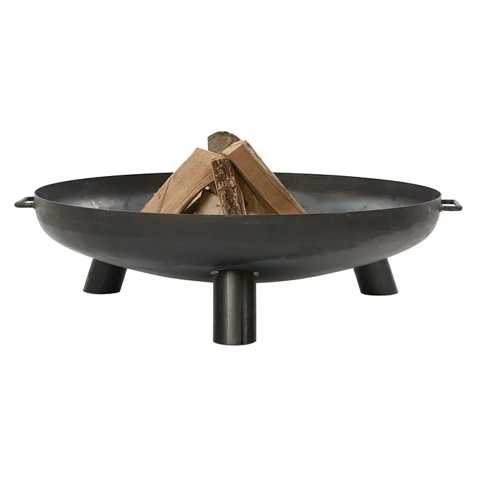 RedFire Brasero Salo - Diámetro: 80 cm, Acero - Brasero con leños, ideal para noches acogedoras al aire libre. Su diseño robusto garantiza estabilidad y durabilidad para disfrutarlo al máximo.