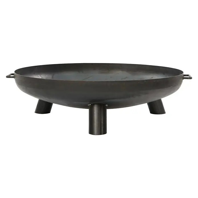 RedFire Brasero Salo - Diámetro: 80 cm, Acero - Brasero de metal con tres patas y asas. Perfecto para crear calor y ambiente al aire libre, diseño robusto y duradero.