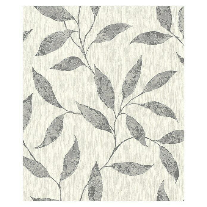Rasch Tapetenwechsel 2 Vliestapete Blätter (Grau, Floral, 10,05 x 0,53 m)