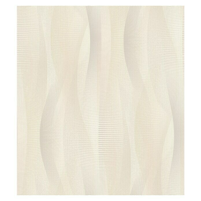Rasch Tapetenwechsel 2 Vliestapete (Beige, Wellen, 10,05 x 0,53 m)
