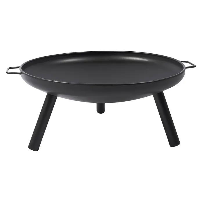RedFire Schwenkgrill El Paso - Schwarz, Durchmesser: 108 cm - Schwarze Feuerschale mit drei Beinen, ideal für gemütliche Abende im Freien, robuste Konstruktion für sicheren Stand.