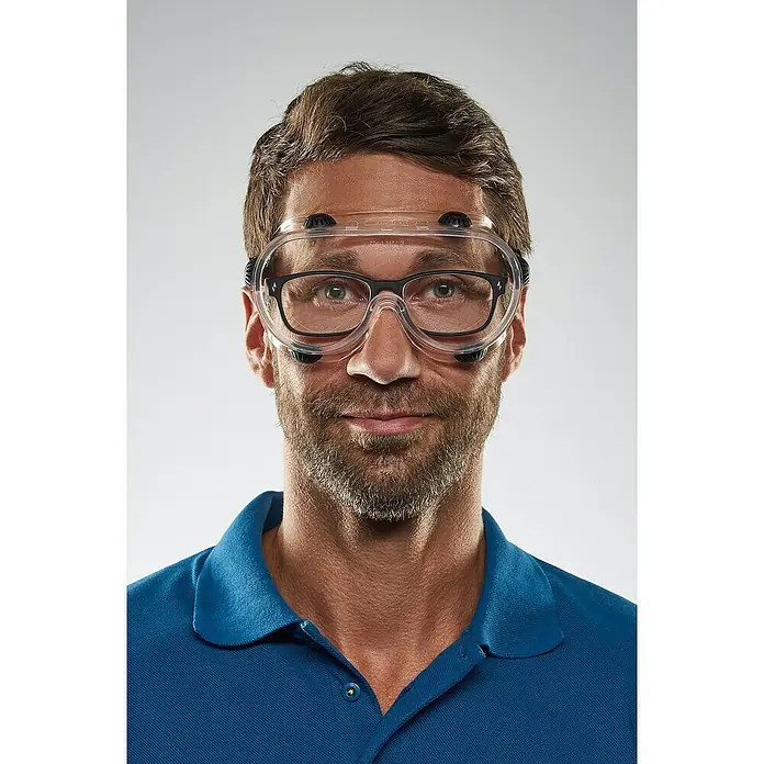 Wisent Gafas de seguridad - Transparente, Con válvula - Gafas de seguridad para uso profesional. La visión clara y la seguridad son ideales para la artesanía y la industria.
