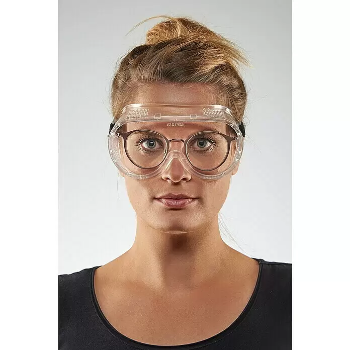 Wisent Schutzbrille - Transparent, Gummiband - Anwendungsbeispiel