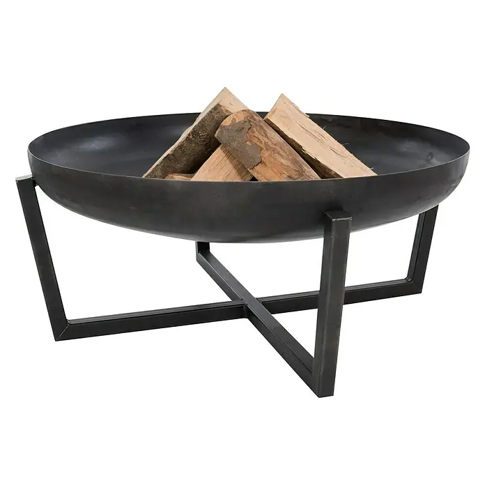 RedFire Feuerschale Tornio - Durchmesser: 85,5 cm, Stahl - Metall-Feuerschale mit Holzscheiten, ideal für gemütliche Abende im Garten oder auf der Terrasse. Stilvolles Design für jede Umgebung.