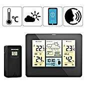 Hama Wetterstation WLAN mit App, Außensensor, Thermometer / Hygrometer / Barometer (12/24 h Zeitanzeige, Netzbetrieben, Schwarz) | BAUHAUS