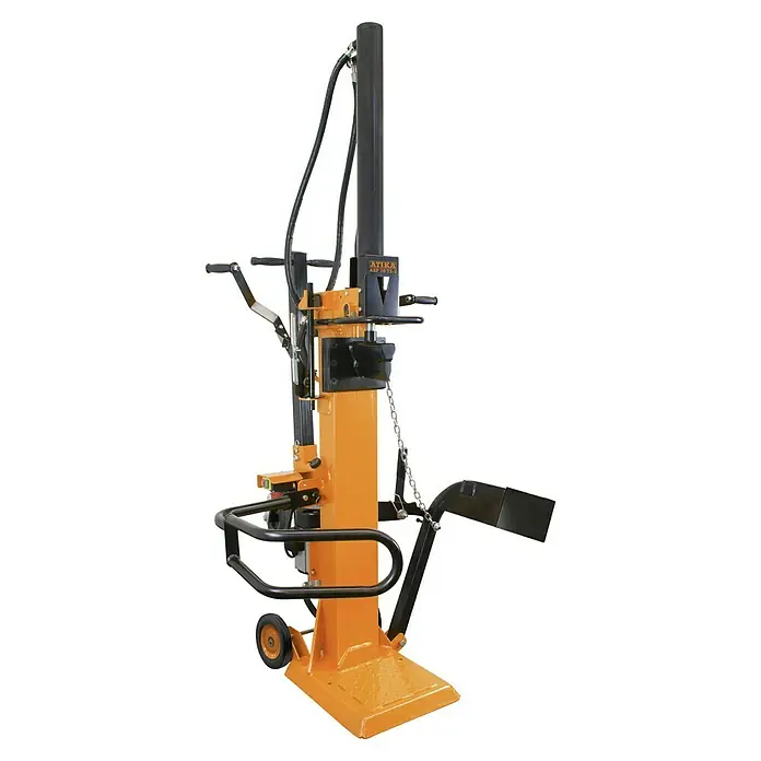 Atika Holzspalter ASP 10 TS-2 - 10 t, Max. Spaltgutlänge: 104 cm - Das Bild zeigt einen ATIKA ASP 10 TS-2 Holzspalter, eine robuste Maschine zum effizienten Spalten von Holzstämmen.