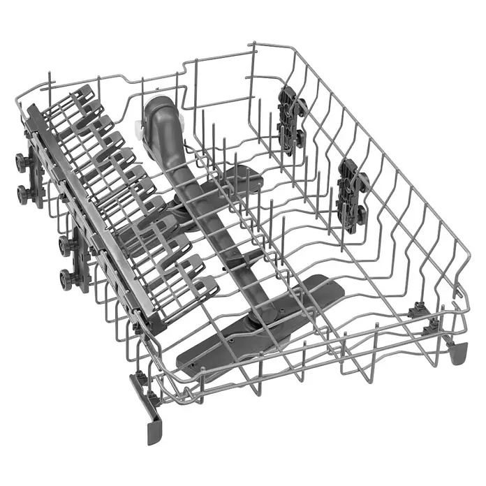 Smeg Lavavajillas integrable ST4512IN - Ancho: 44,6 cm, Número de cubiertos: 9 ud. - Un cesto metálico para lavavajillas con ruedas y soportes para platos, ideal para organizar y limpiar los platos en el lavavajillas.