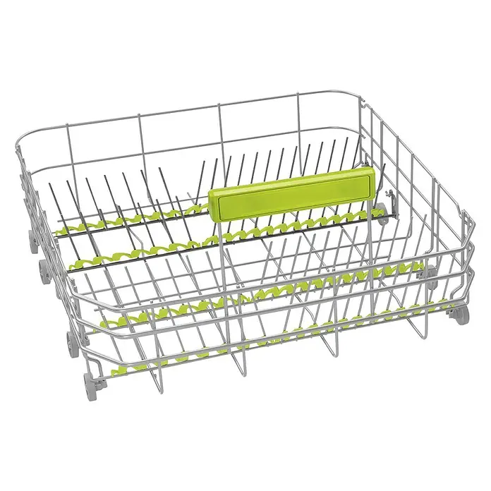 Smeg Lavavajillas integrable ST292D - Ancho: 59,8 cm, Número de cubiertos: 13 ud. - Cesta de lavavajillas de metal con asa verde, ideal para organizar platos y cubiertos. La construcción robusta asegura estabilidad y durabilidad.